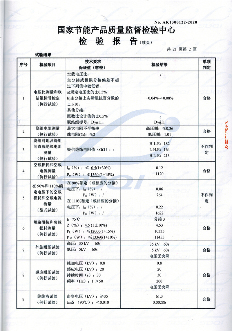 高低压试验报告-S11-1250太谷太谷太谷油浸式变压器-2.jpg